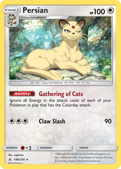 Image for Persian (SM - Unbroken Bonds) (148/214) - Pokemon