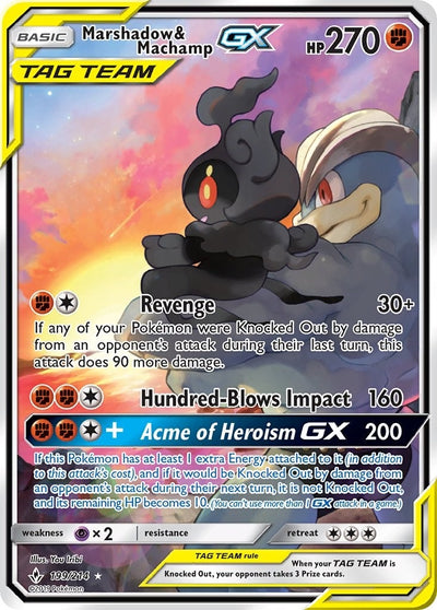 Image for Marshadow & Machamp GX (199) (Full Art) (SM - Unbroken Bonds) (199/214) - Pokemon