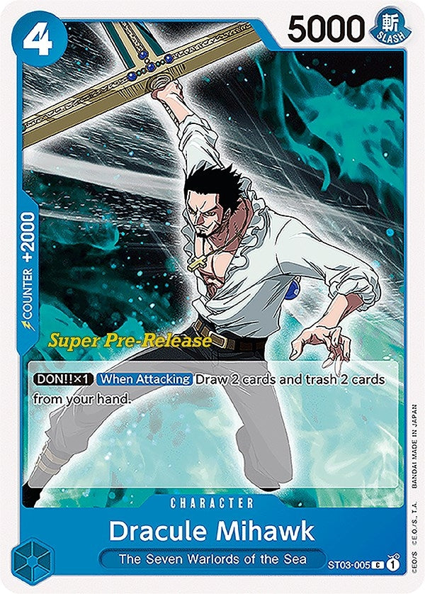 Dracule Mihawk (Super Pre-Release Starter Deck 3: The Seven Warlords of the Sea) (ST03-005)