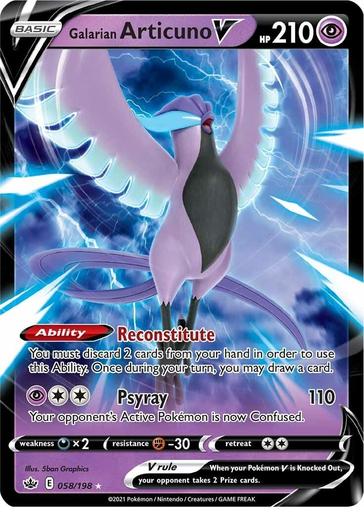 Galarian Articuno V (SWSH06: Chilling Reign) (058/198)