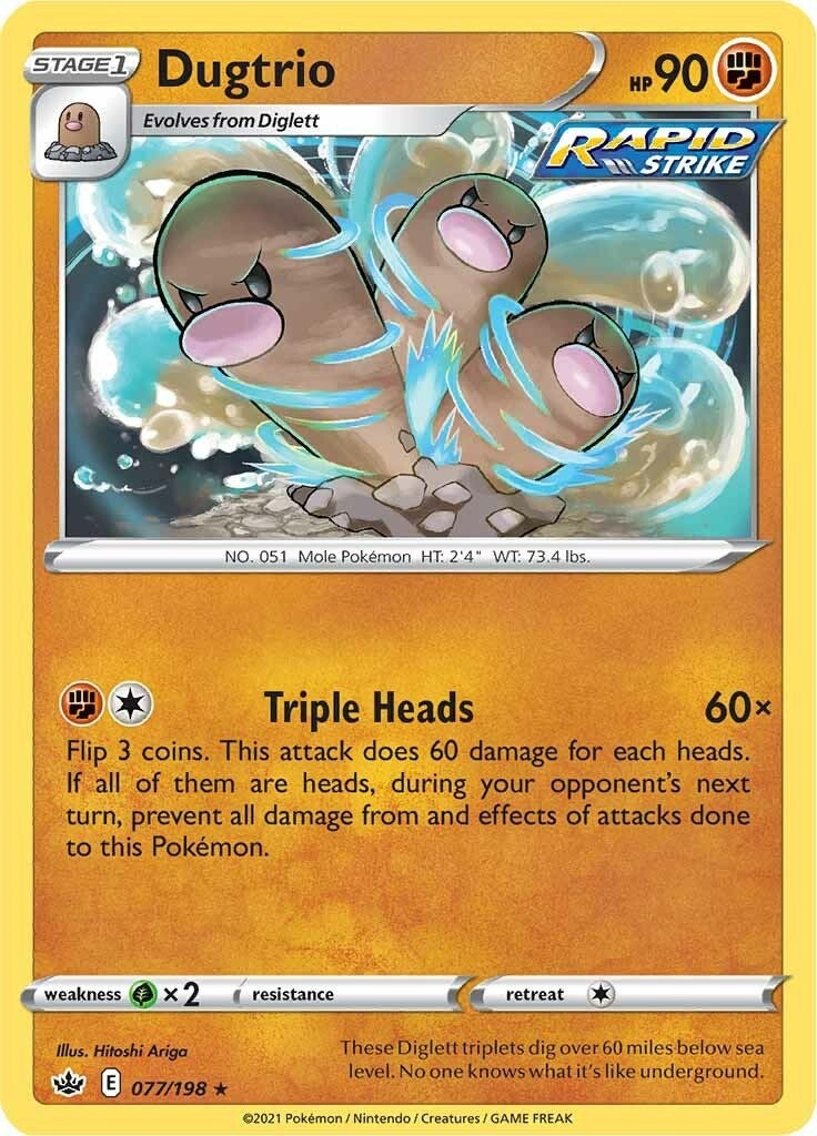 Dugtrio (SWSH06: Chilling Reign) (077/198)