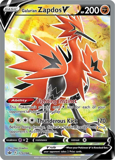 Galarian Zapdos V (Full Art) (SWSH06: Chilling Reign) (173/198)