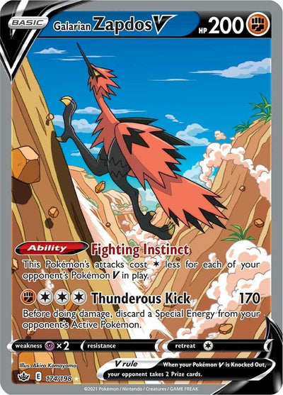 Galarian Zapdos V (Alternate Full Art) (SWSH06: Chilling Reign) (174/198)