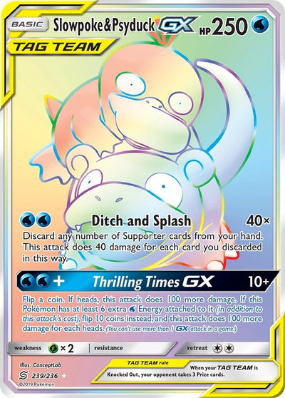 Image for Slowpoke & Psyduck GX (Secret) (SM - Unified Minds) (239/236) - Pokemon