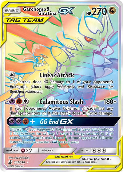 Image for Garchomp & Giratina GX (Secret) (SM - Unified Minds) (247/236) - Pokemon