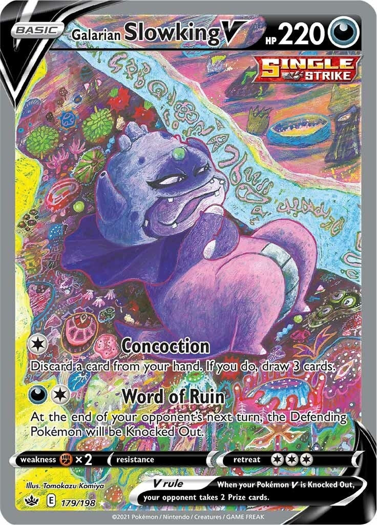 Galarian Slowking V (Alternate Full Art) (SWSH06: Chilling Reign) (179/198)