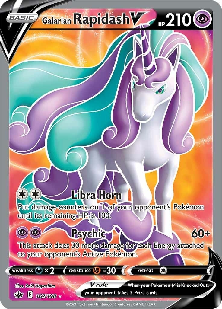 Galarian Rapidash V (Full Art) (SWSH06: Chilling Reign) (167/198)