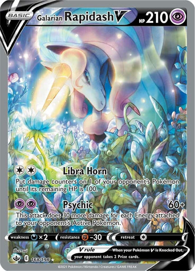 Galarian Rapidash V (Alternate Full Art) (SWSH06: Chilling Reign) (168/198)