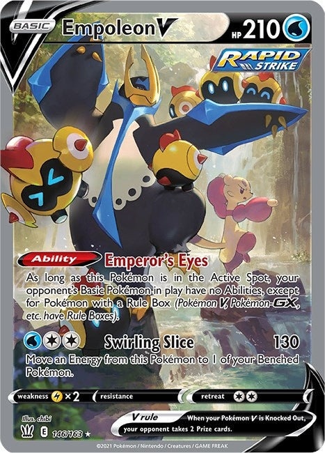 Empoleon V (Alternate Full Art) (SWSH05: Battle Styles) (146/163) 