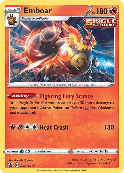 Emboar (SWSH05: Battle Styles) (025/163) 