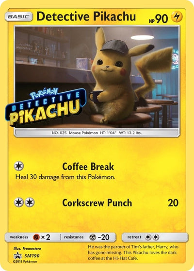Image for Detective Pikachu - SM190 (Stamped) (SM Promos) (SM190) - Pokemon