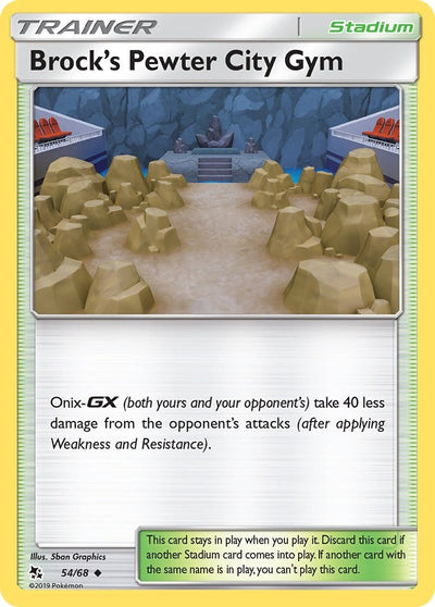 Image for Brock's Pewter City Gym (Hidden Fates) (54/68) - Pokemon