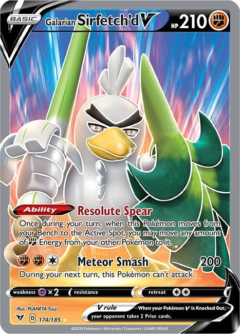 Galarian Sirfetch'd V (Full Art) (SWSH04: Vivid Voltage) (174/185)