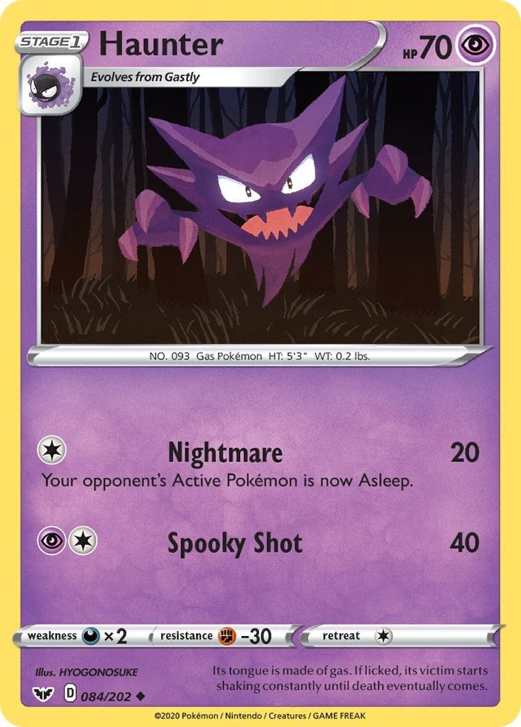 Haunter (SWSH01: Sword &amp; Shield Base Set) (084/202) 