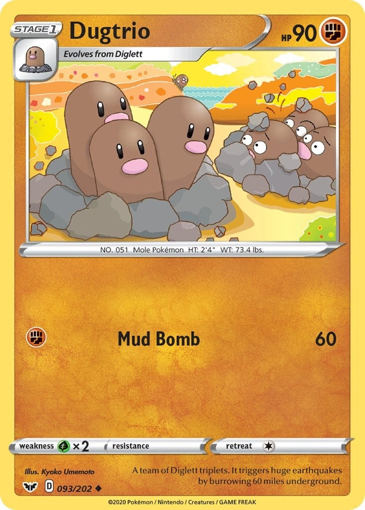 Dugtrio (SWSH01: Sword & Shield Base Set) (093/202)