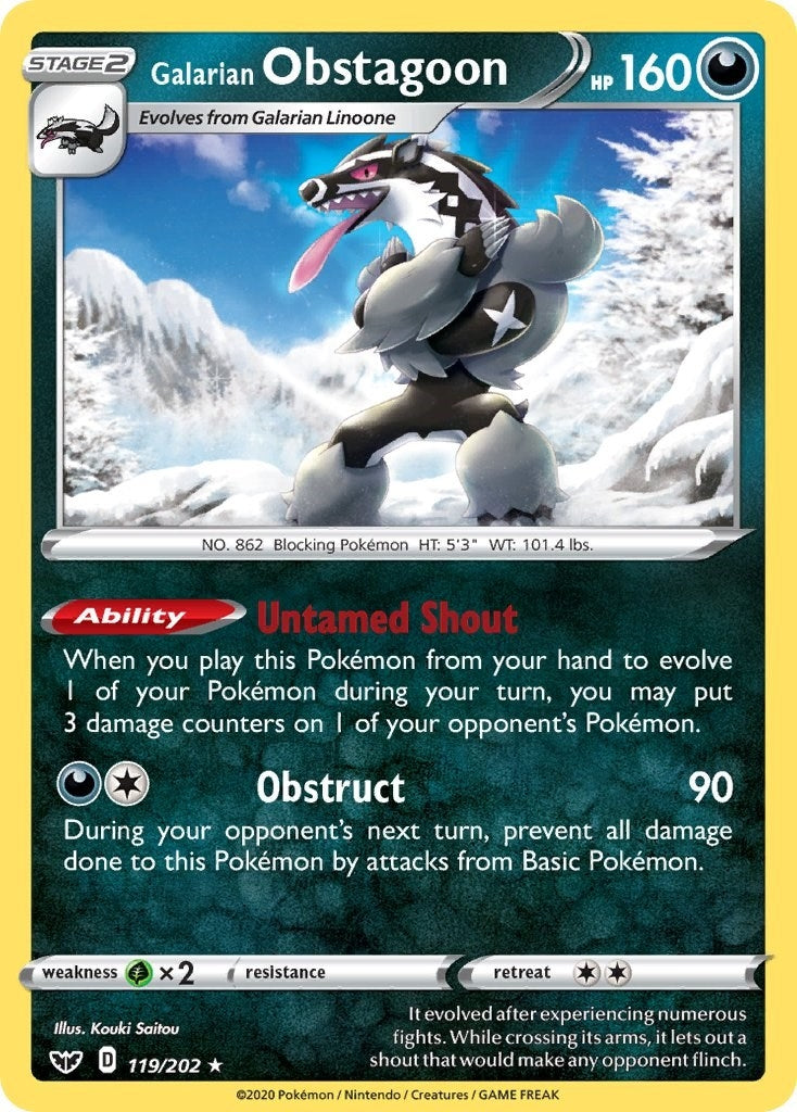 Galarian Obstagoon (SWSH01: Sword & Shield Base Set) (119/202)