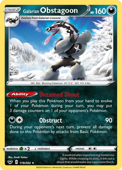 Galarian Obstagoon (SWSH01: Sword & Shield Base Set) (119/202)