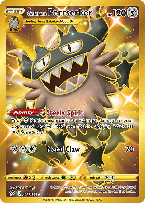Galarian Perrserker (Secret) (SWSH02: Rebel Clash) (205/192) 