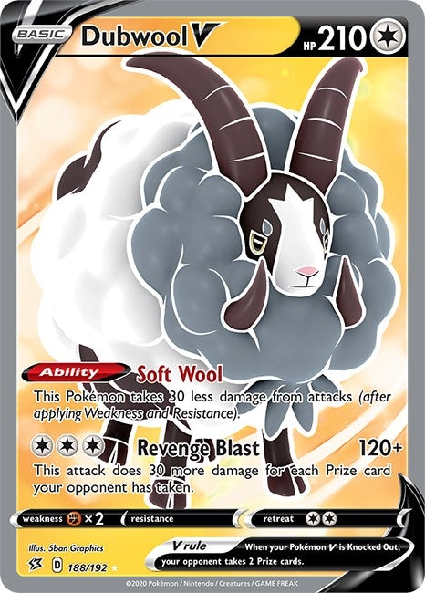 Dubwool V (Full Art) (SWSH02: Rebel Clash) (188/192)