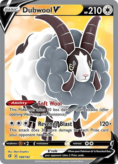 Dubwool V (Full Art) (SWSH02: Rebel Clash) (188/192)