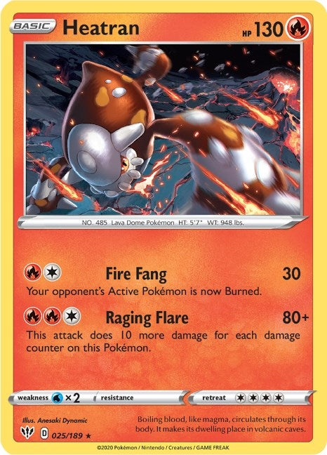 Heatran (SWSH03: Darkness Ablaze) (025/189)
