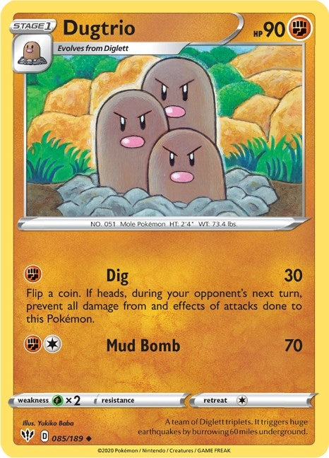 Dugtrio (SWSH03: Darkness Ablaze) (085/189)