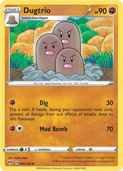 Dugtrio (SWSH03: Darkness Ablaze) (085/189)