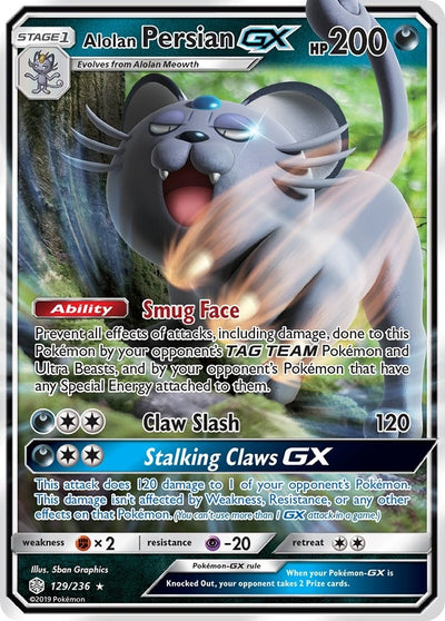Image for Alolan Persian GX (SM - Cosmic Eclipse) (129/236) - Pokemon