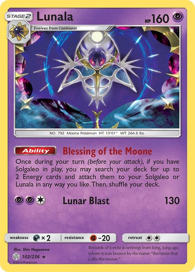 Image for Lunala (SM - Cosmic Eclipse) (102/236) - Pokemon