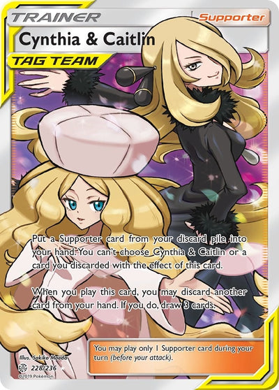 Image for Cynthia & Caitlin (Full Art) (SM - Cosmic Eclipse) (228/236) - Pokemon