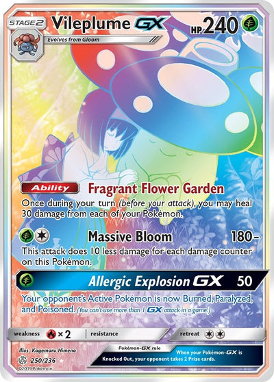 Image for Vileplume GX (Secret) (SM - Cosmic Eclipse) (250/236) - Pokemon
