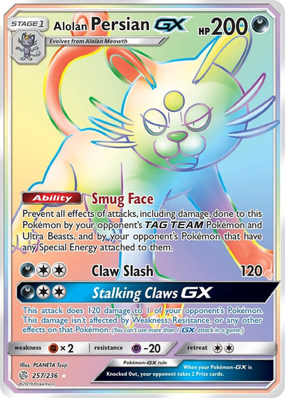 Image for Alolan Persian GX (Secret) (SM - Cosmic Eclipse) (257/236) - Pokemon