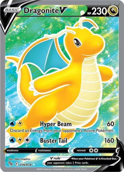 Dragonite V (Full Art) (Pokemon GO) (076/078)
