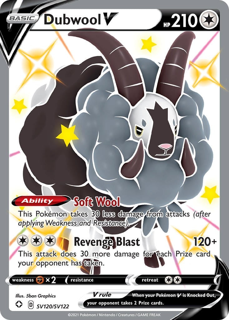Dubwool V (Shining Fates: Shiny Vault) (SV120/SV122)