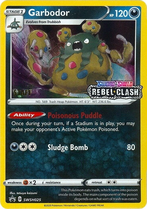 Garbodor - SWSH025 (Prerelease) [Staff] (SWSH: Sword &amp; Shield Promo Cards) (SWSH025) 