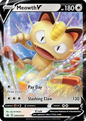 Image for Meowth V - SWSH004 (SWSH: Sword & Shield Promo Cards) (SWSH004) - Pokemon