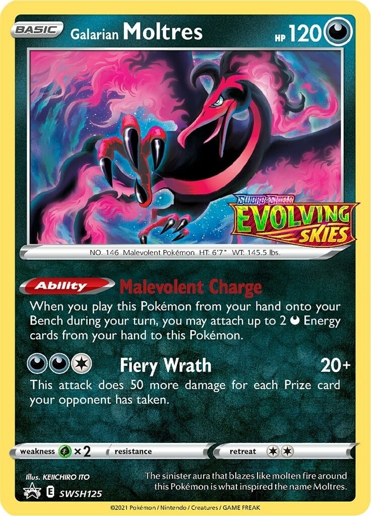 Galarian Moltres - SWSH125 (Prerelease) (SWSH: Sword & Shield Promo Cards) (SWSH125)