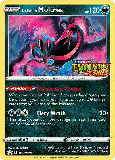 Galarian Moltres - SWSH125 (Prerelease) (SWSH: Sword & Shield Promo Cards) (SWSH125)