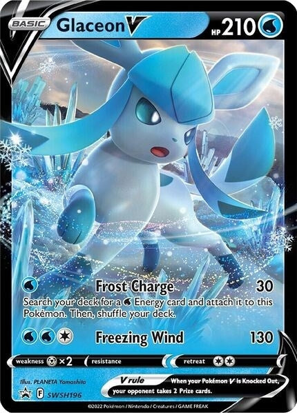 Glaceon V - SWSH196 (SWSH: Sword &amp; Shield Promo Cards) (SWSH196) 