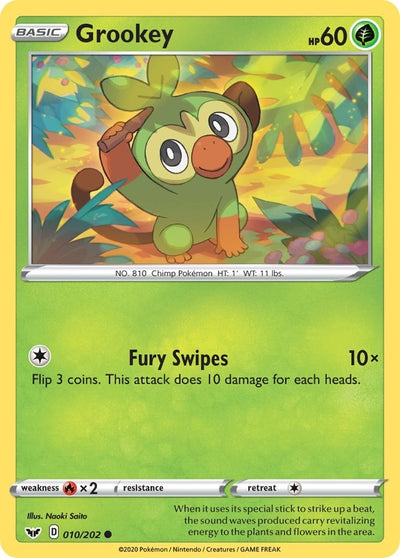Image for Grookey (010) (SWSH01: Sword & Shield Base Set) (010/202) - Pokemon