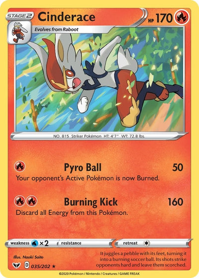 Image for Cinderace (035) (SWSH01: Sword & Shield Base Set) (035/202) - Pokemon
