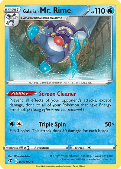 Image for Galarian Mr. Rime (SWSH02: Rebel Clash) (038/192) - Pokemon