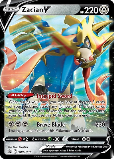Image for Zacian V - SWSH018 (SWSH: Sword & Shield Promo Cards) (SWSH018) - Pokemon