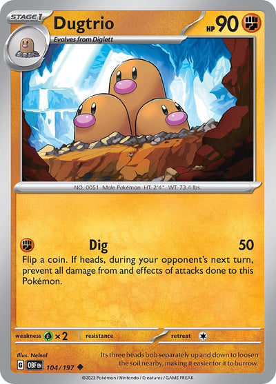 Dugtrio (SV03: Obsidian Flames) (104/197)