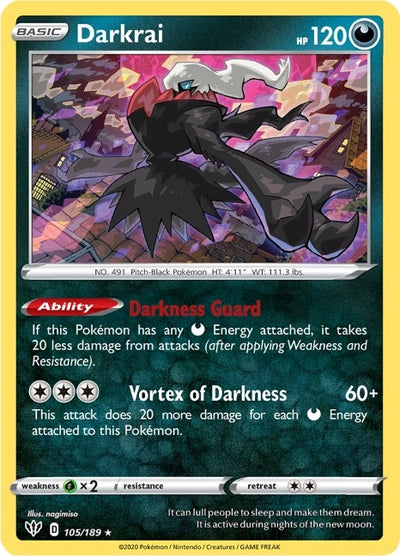 Image for Darkrai (SWSH03: Darkness Ablaze) (105/189) - Pokemon