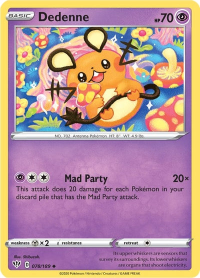 Image for Dedenne (SWSH03: Darkness Ablaze) (078/189) - Pokemon