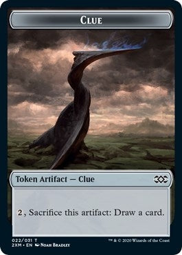 Image for Clue // Wurm (030) Double-Sided Token (Double Masters) (22 // 30) - Magic: The Gathering