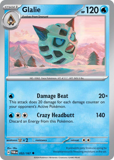 Glalie (SV06: Twilight Masquerade) (052/167) 