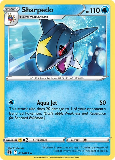 Image for Sharpedo (Champion's Path) (12/73) - Pokemon