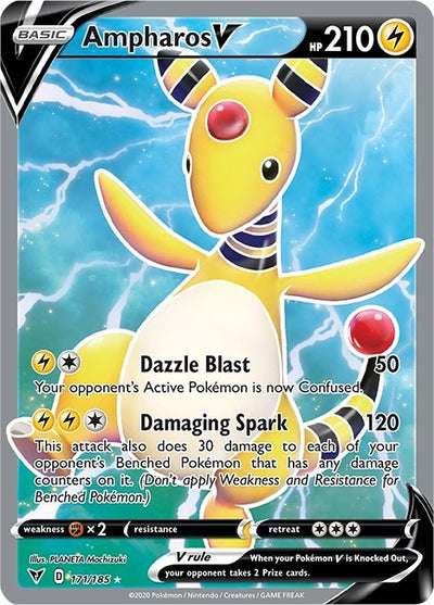 Image for Ampharos V (Full Art) (SWSH04: Vivid Voltage) (171/185) - Pokemon